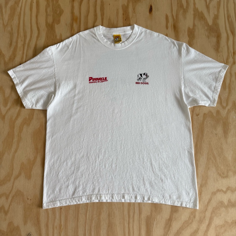 Vintage Big Dogs Ski Graphic T Shirt White XL Single Stitch Style